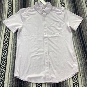 New NWT Hawkers Rye Men's Light Pink Short Sleeve Button Down Commuter Shirt S